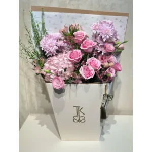 Grand bouquet with pink fusion roses and hydrangeas for weddings and special occasions