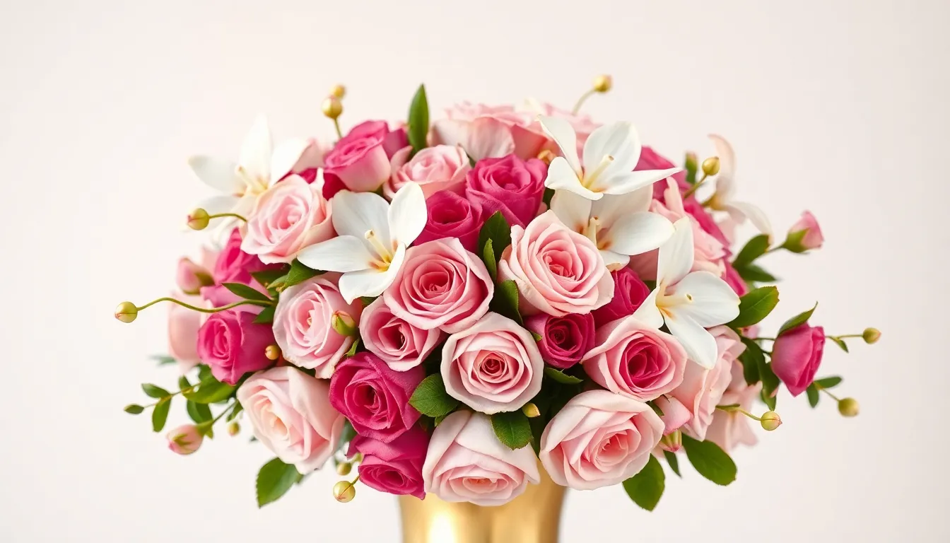Luxury floral arrangements UAE featuring premium Eid flower bouquets with elegant roses and orchids for festive gifting
