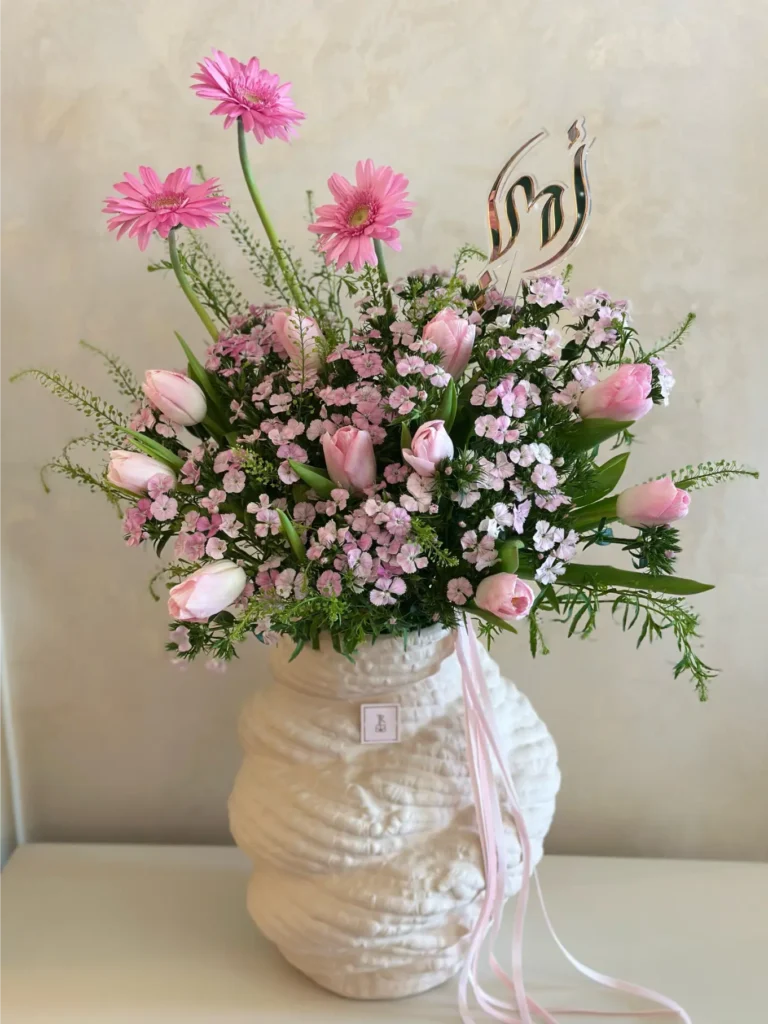 Mother’s Whisper – Luxury Pink Tulips & Gerberas | UAE